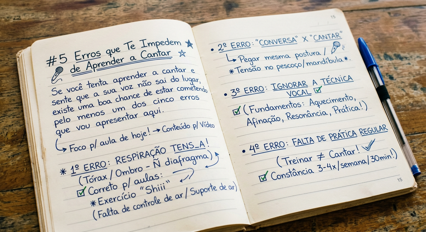 5 Erros que Te Impedem de Aprender a Cantar