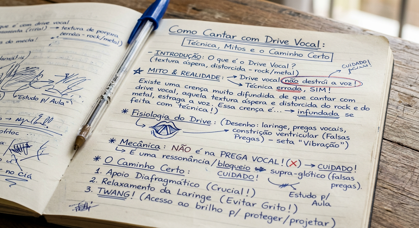 Como Cantar com Drive Vocal: Técnica, Mitos e o Caminho Certo