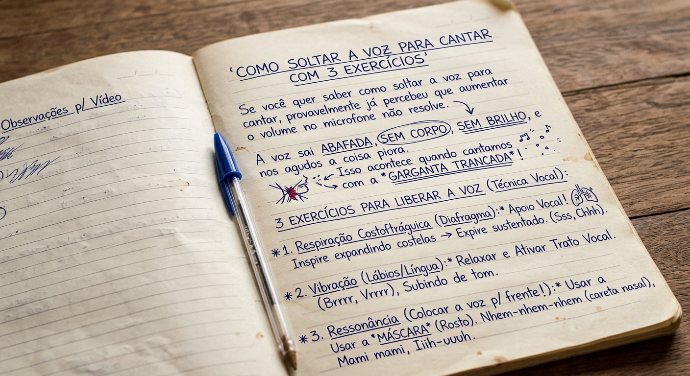 Como Soltar a Voz para Cantar com 3 Exercícios