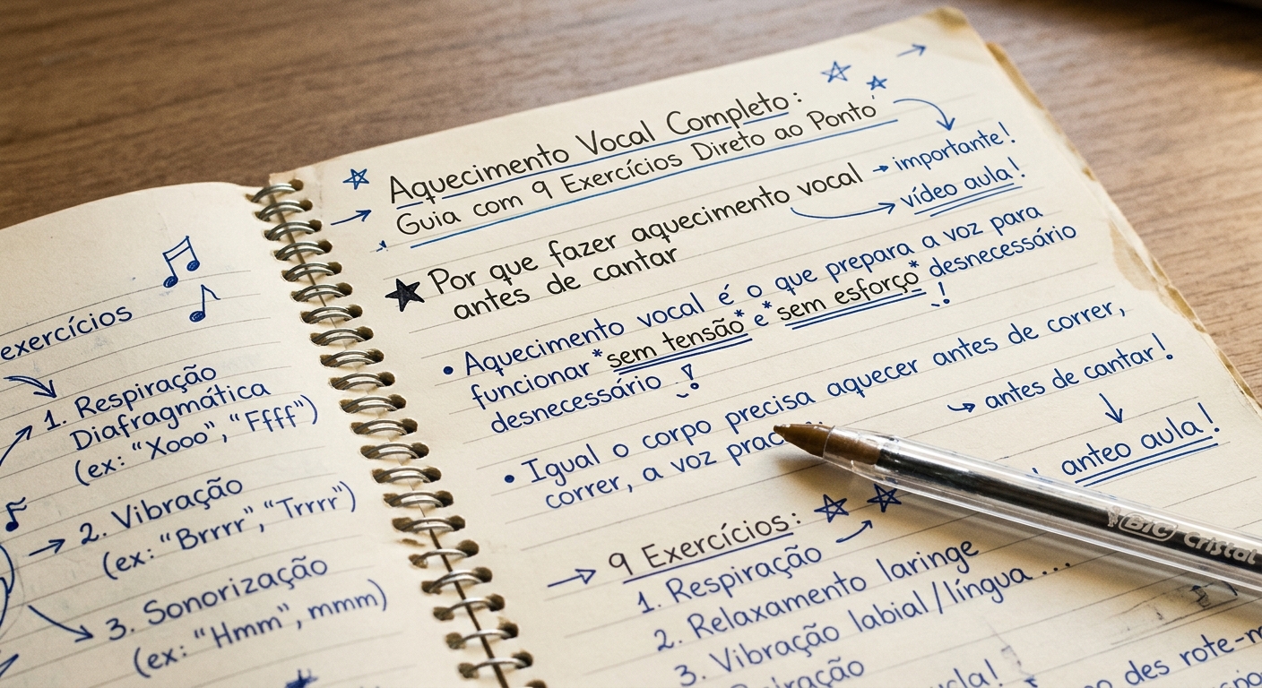 Aquecimento Vocal Completo: Guia com 9 Exercícios Direto ao Ponto