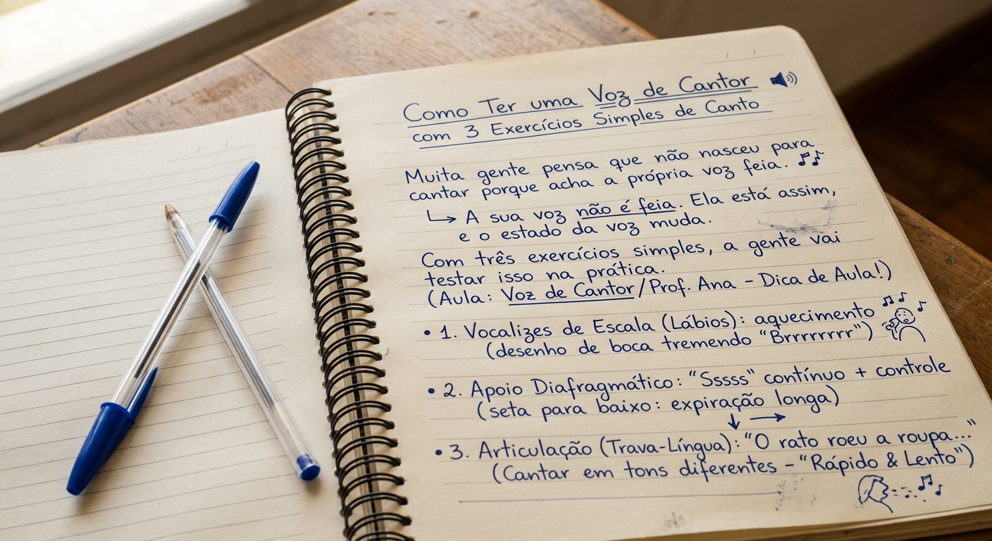 Como Ter uma Voz de Cantor com 3 Exercícios Simples de Canto
